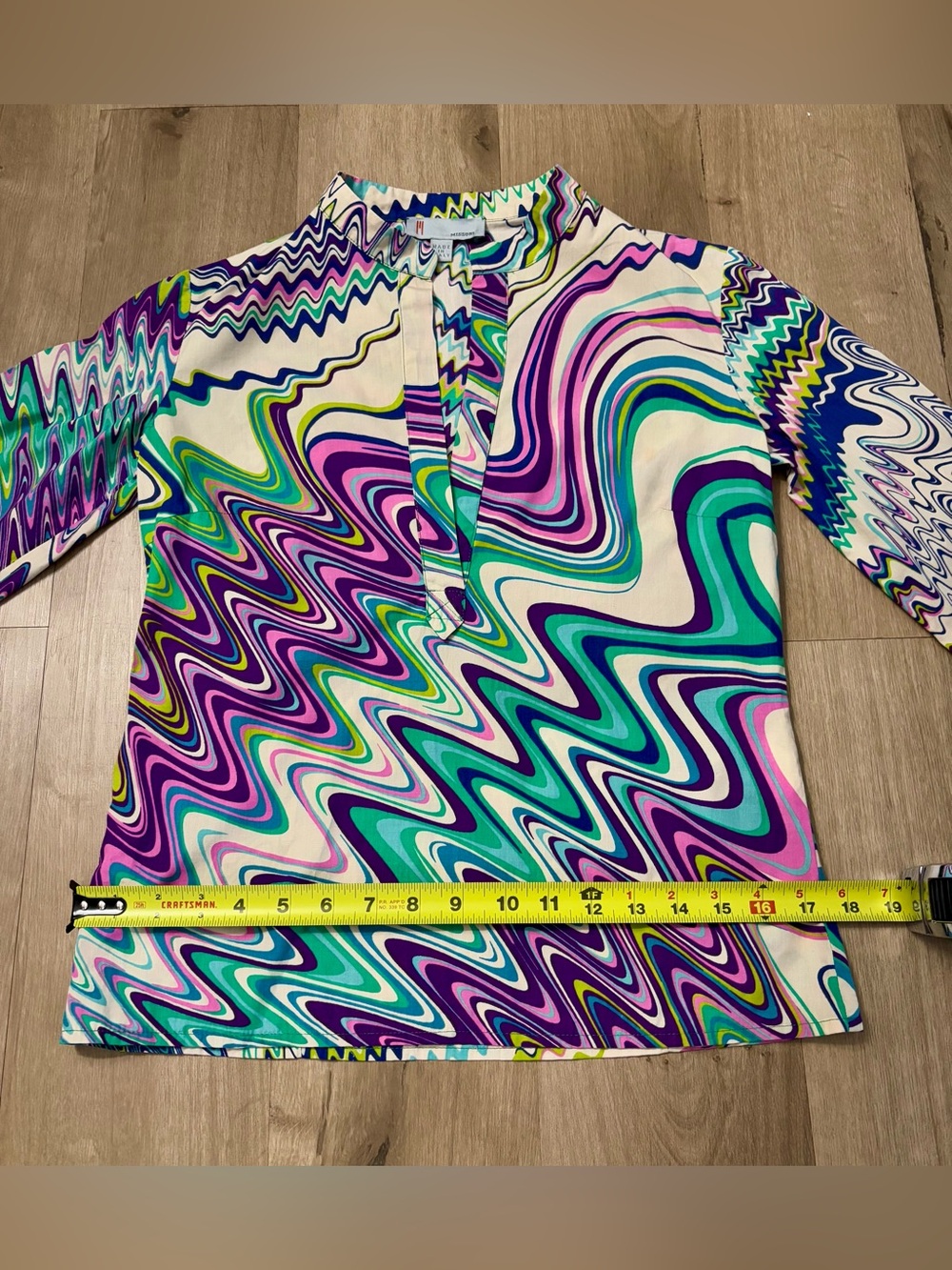 Women’s Missoni Abstract Pullover Cotton Shirt - Size 4 - Picture 7 of 11